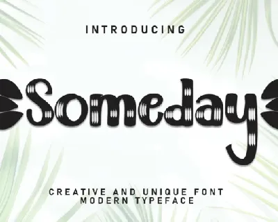 Someday Display font