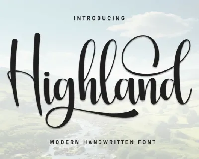 Highland Script Typeface font