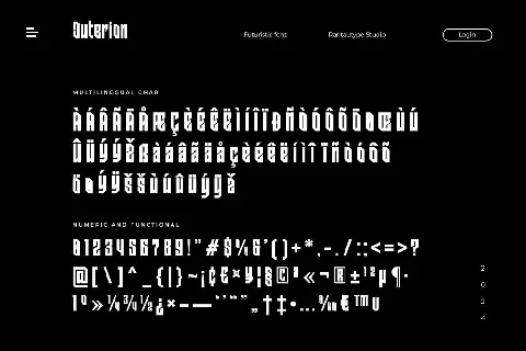 Outerion font