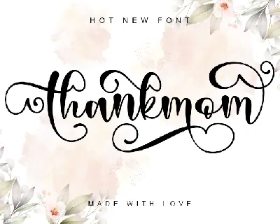 Thankmom - personal use font