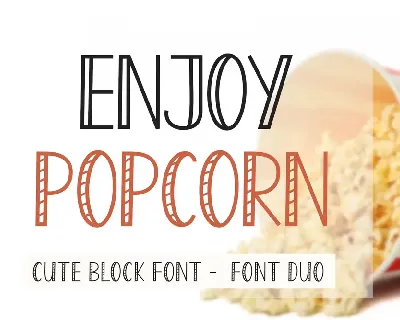 Enjoy Popcorn Bold font