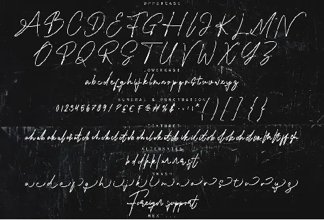 Pictures Signature font