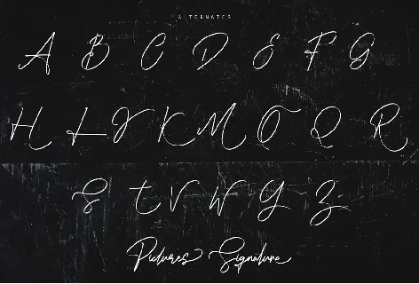 Pictures Signature font