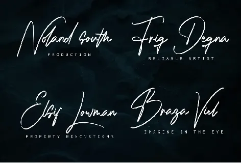 Pictures Signature font