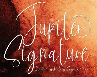 Jupiter Signature font