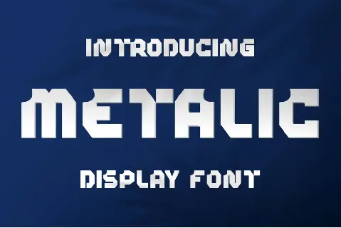 Metalic font