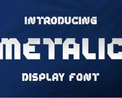 Metalic font