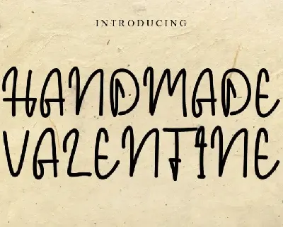 Handmade Valentine font