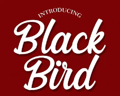 Black Bird Script font