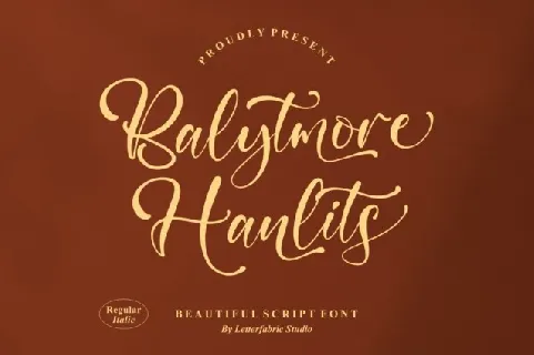 Balytmore Hanlits font