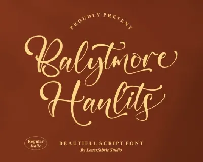 Balytmore Hanlits font