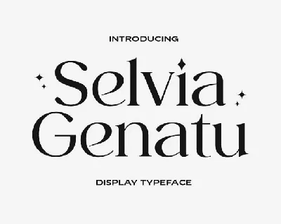 Selvia Genatu font