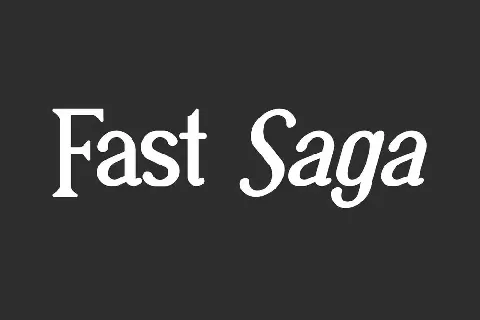 Fast Saga Demo font