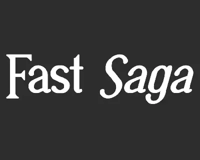 Fast Saga Demo font