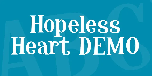 Hopeless Heart DEMO font