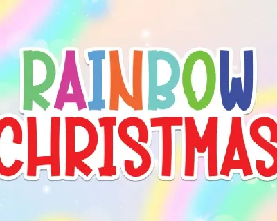 Rainbow Christmas Script font