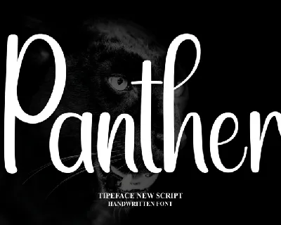 Panther Script font
