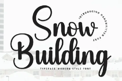 Snow Building Script font