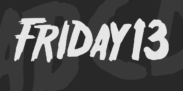 Friday 13 font