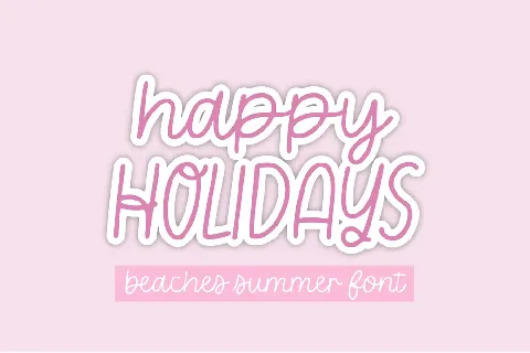 Beaches And Summer font