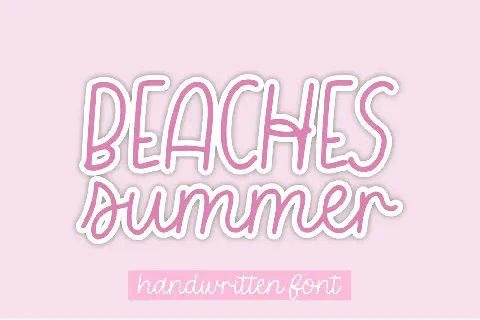 Beaches And Summer font