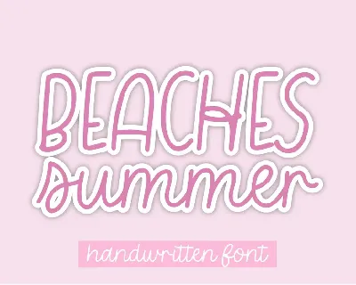 Beaches And Summer font