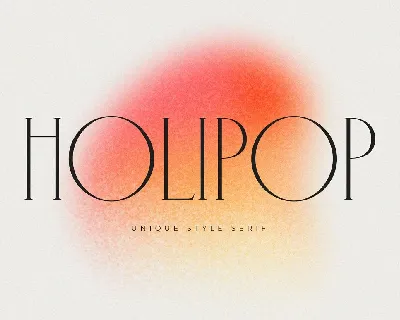 Holipop font