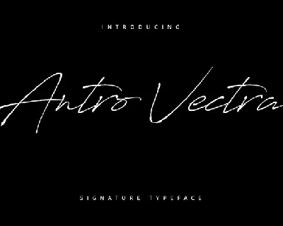Antro Vectra Script font