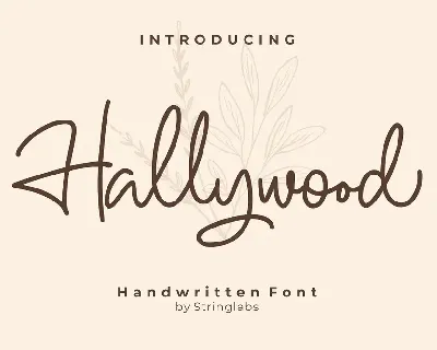 Hallywood font