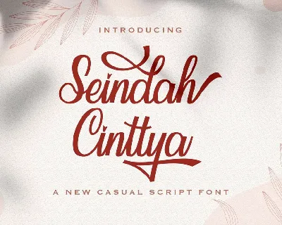 Seindah Cinttya font