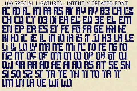 Intently Created font