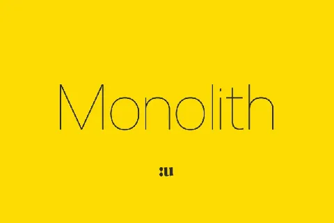 Monolith Sans Family font