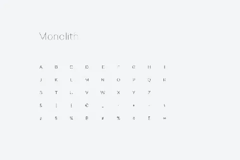 Monolith Sans Family font