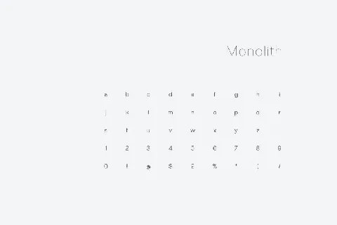 Monolith Sans Family font