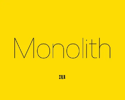 Monolith Sans Family font