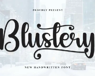 Blustery Script font