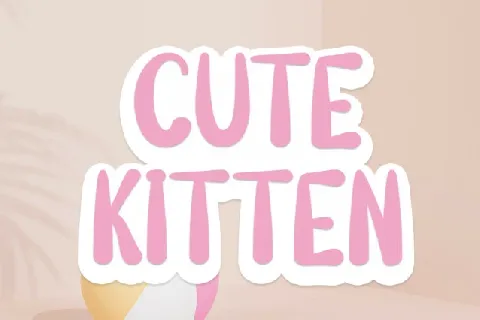 Cute Kitten Display font