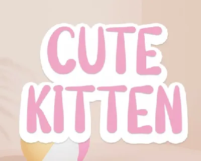 Cute Kitten Display font