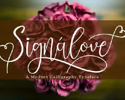 Signalove Calligraphy font