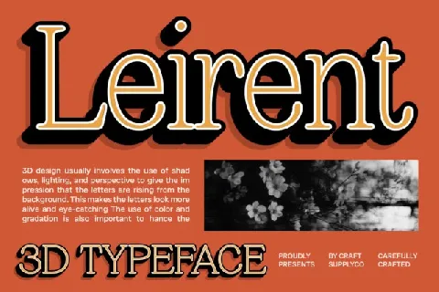 Leirent 3D font