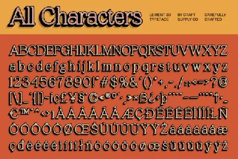 Leirent 3D font