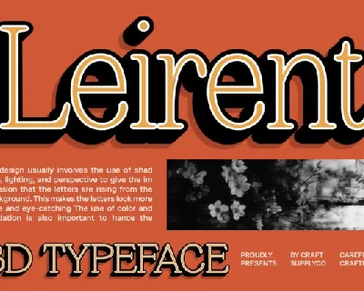 Leirent 3D font