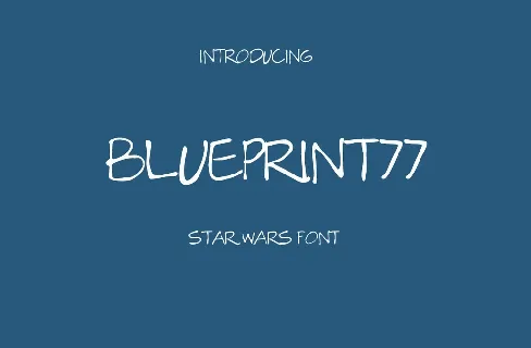 Blueprint77 font