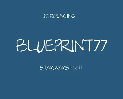 Blueprint77 font