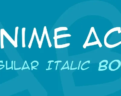 Anime Ace font