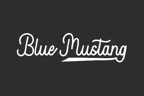 Blue Mustang Demo font