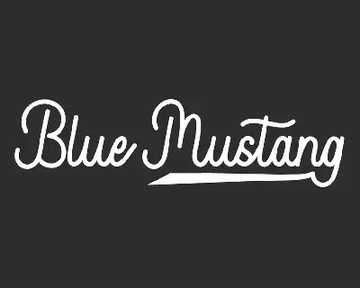 Blue Mustang Demo font