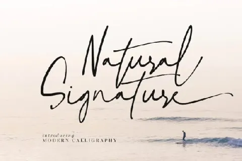 Natural Signature font