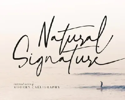 Natural Signature font