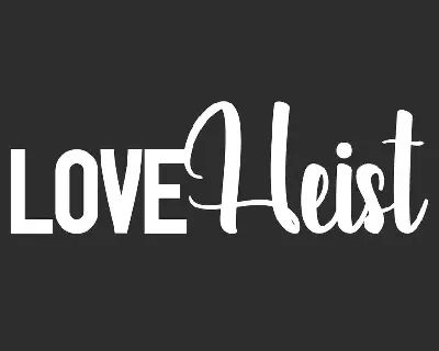 Love Heist Demo font